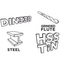 Wiertło HSSTiN do metalu 3,1 Graphite 57H121
